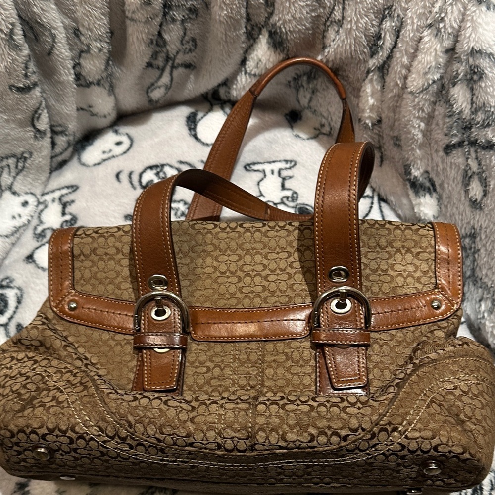 Coach Brown Signature Satchel - Picture 2 of 8